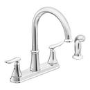 Moen Polished Chrome Two Handle Kitchen Faucet 