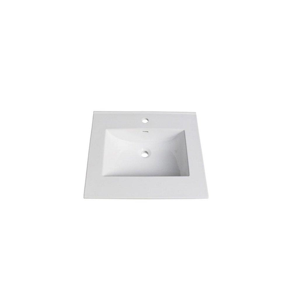 Fairmont Designs White 25 in x 22 in Single Bowl Ceramic Vanity Top 
