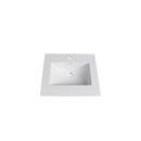 25 in x 22 in Single Bowl Ceramic Vanity Top in White