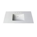 Fairmont Designs White 49 in x 22 in Single Bowl Ceramic Vanity Top 