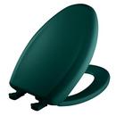 Elongated Closed Front Toilet Seat with Cover in Teal