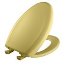 Elongated Closed Front Toilet Seat with Cover in Yellow