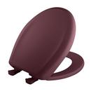 Round Closed Front Toilet Seat with Cover in Ruby