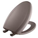 Elongated Closed Front Toilet Seat with Cover in Classic Mink