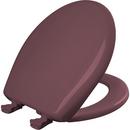 Round Closed Front Toilet Seat with Cover in Raspberry