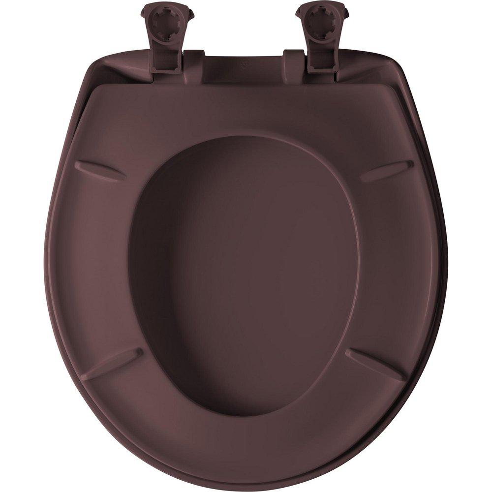 Bemis Raspberry Round Closed Front Toilet Seat with Cover 