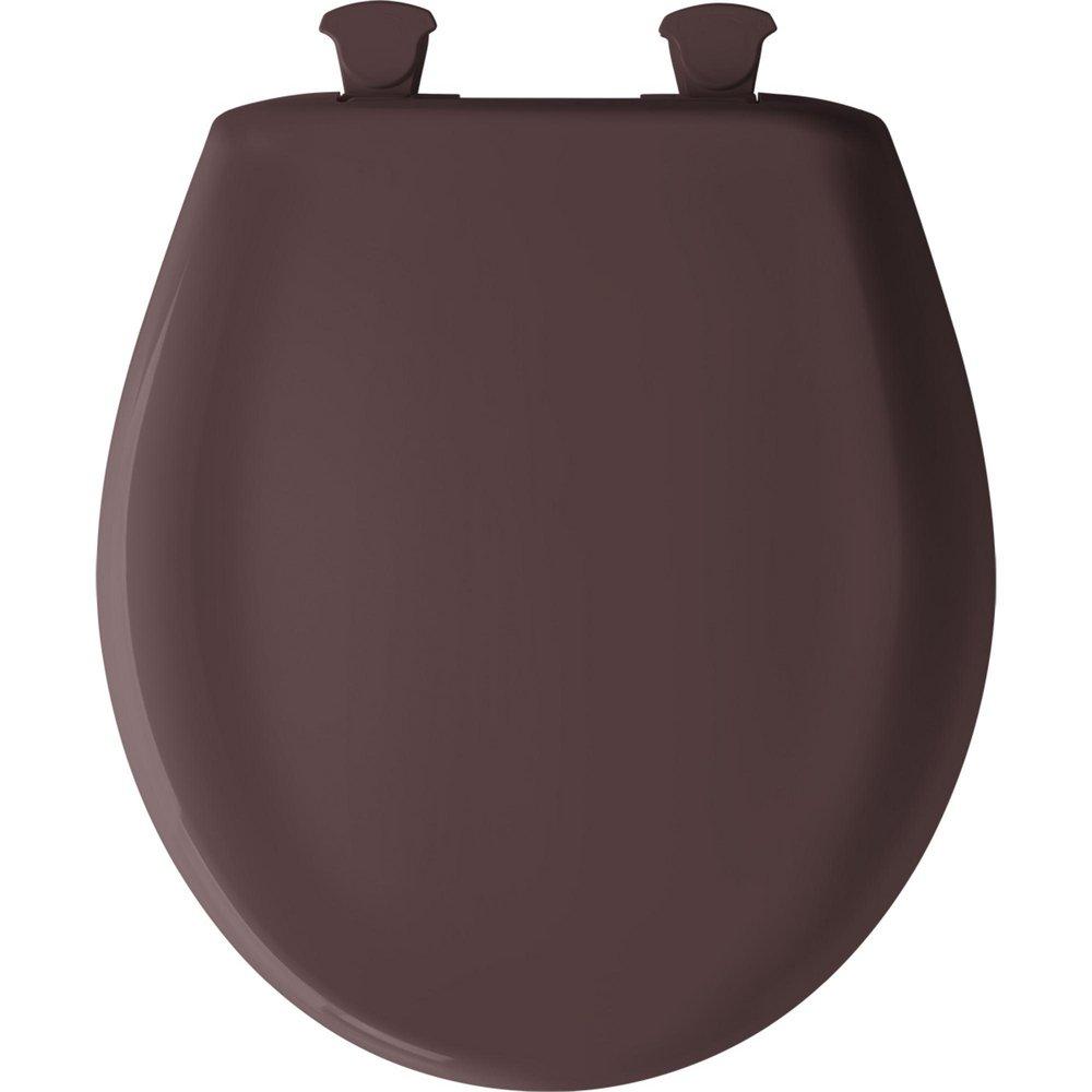 Bemis Raspberry Round Closed Front Toilet Seat with Cover 