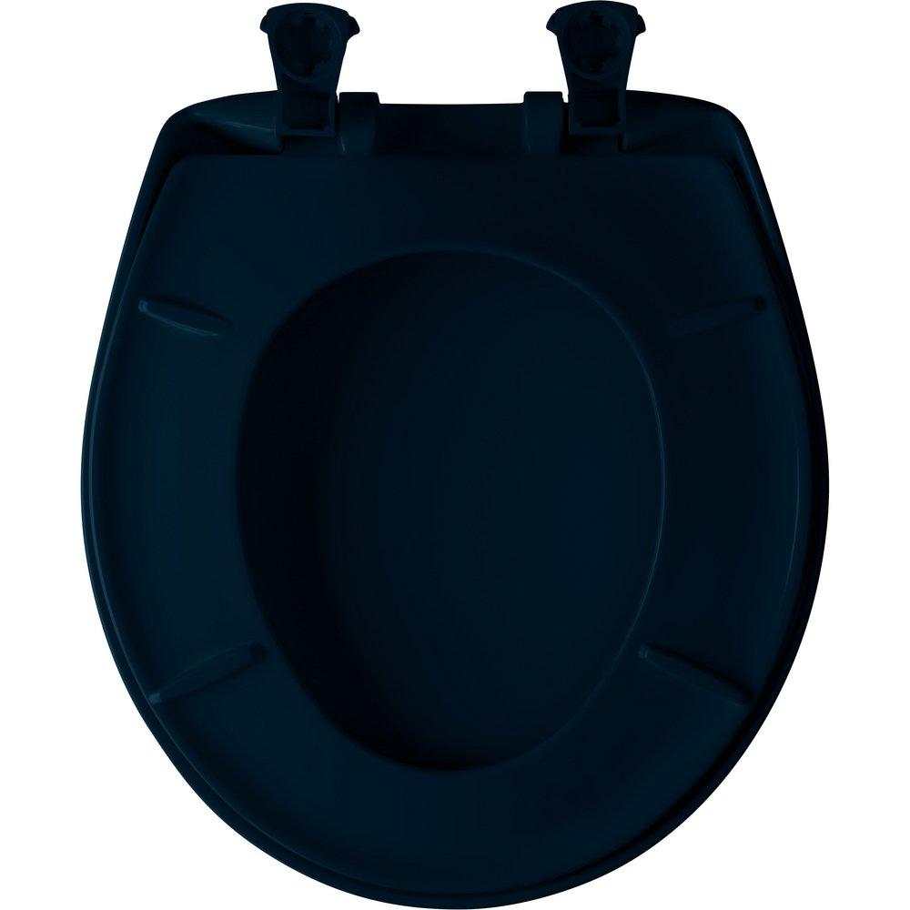 Bemis Heron Blue Round Closed Front Toilet Seat with Cover 