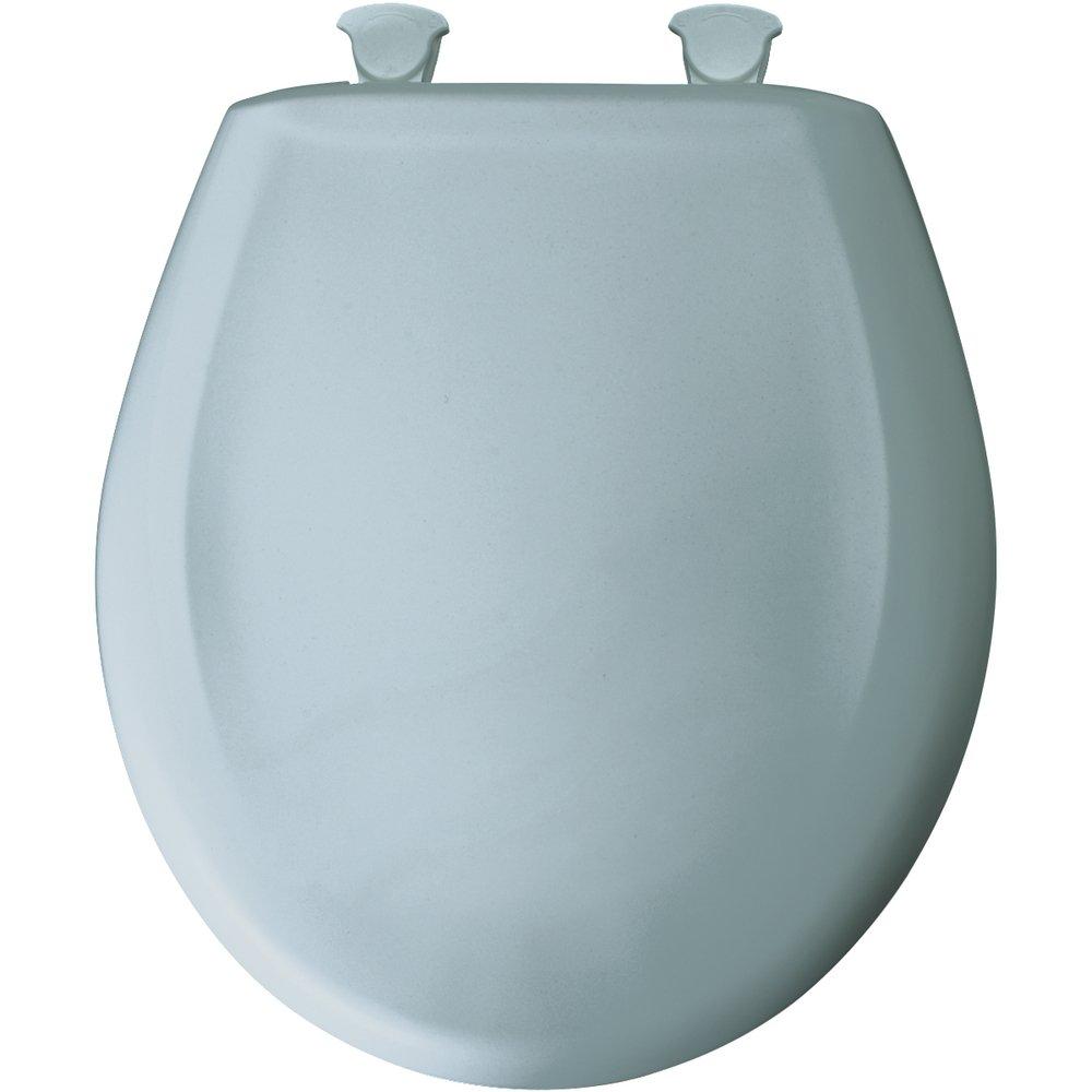 Bemis Heron Blue Round Closed Front Toilet Seat with Cover 