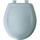 Bemis Heron Blue Round Closed Front Toilet Seat with Cover 