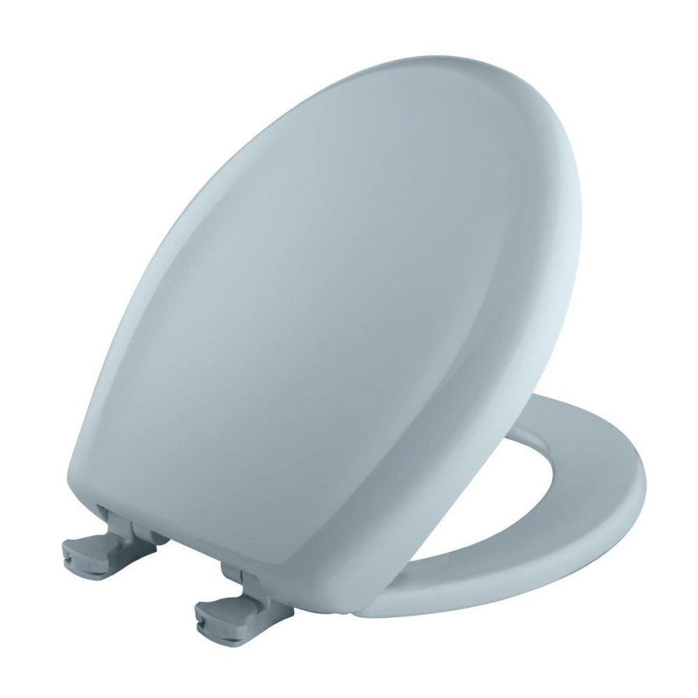 Bemis Heron Blue Round Closed Front Toilet Seat with Cover 