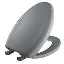 Elongated Closed Front Toilet Seat with Cover in Grey
