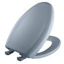 Elongated Closed Front Toilet Seat with Cover in Sky Blue