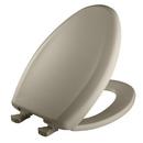 Elongated Closed Front Toilet Seat with Cover in Tender Grey