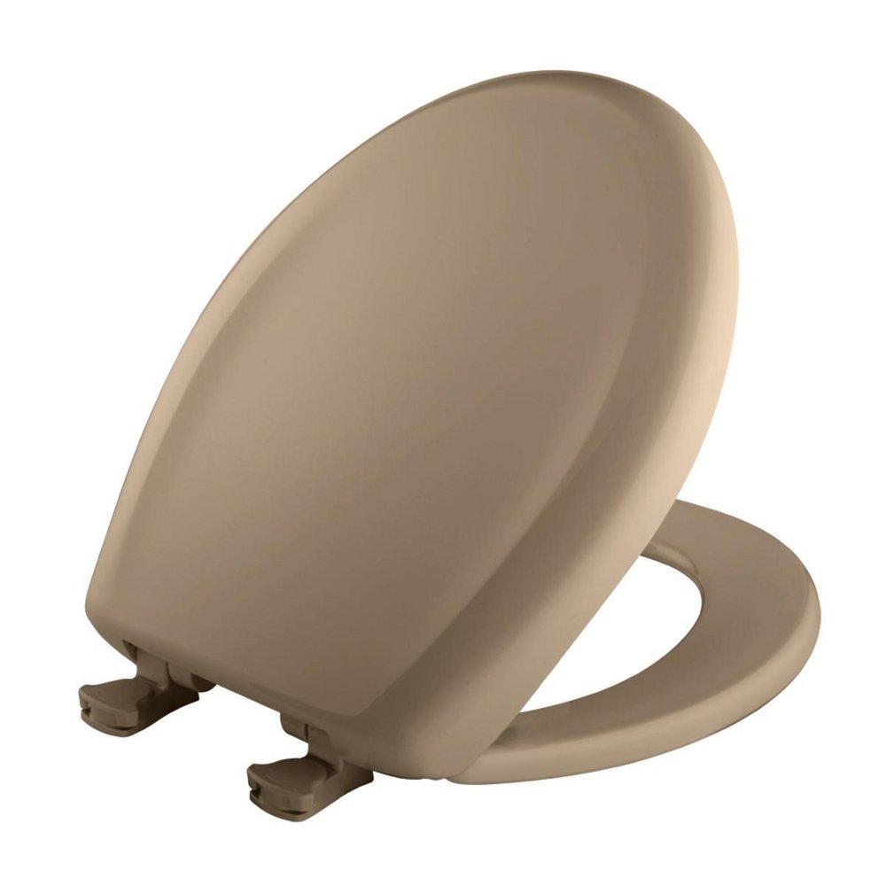 Bemis Sand Round Closed Front Toilet Seat with Cover 