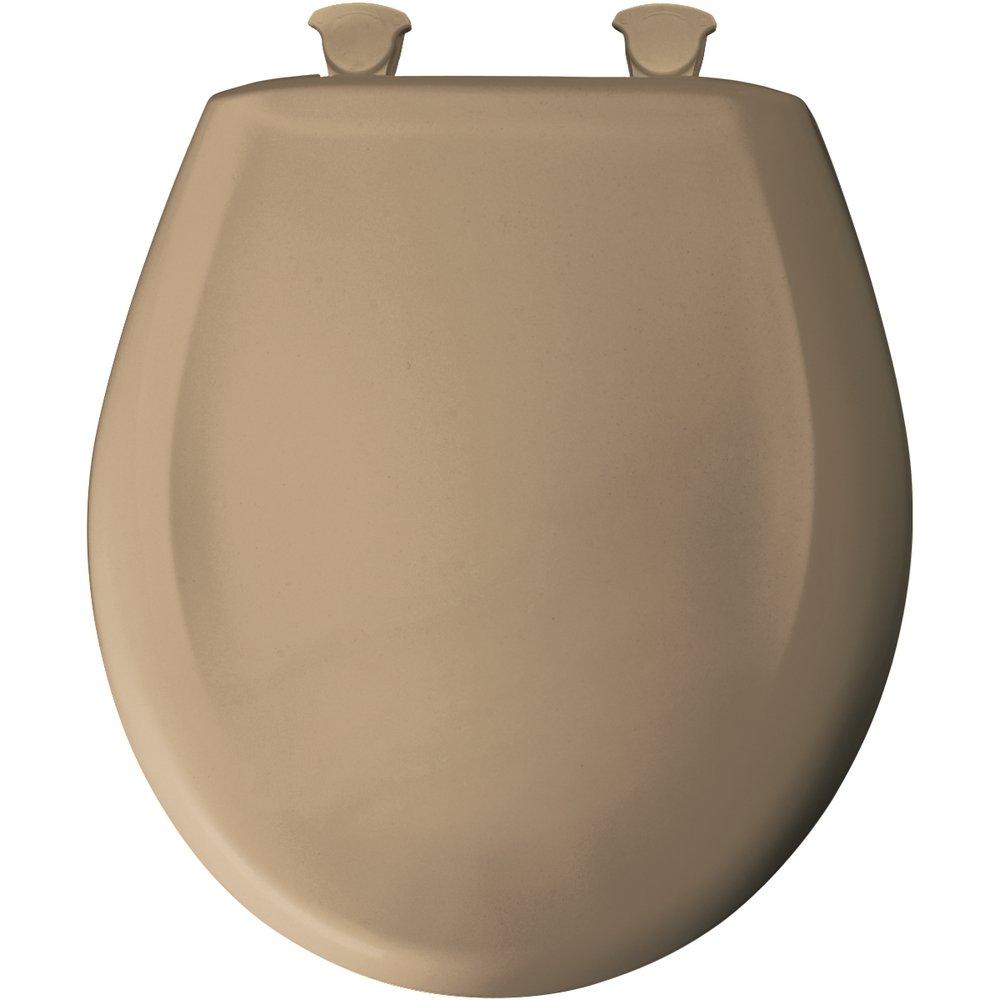 Bemis Sand Round Closed Front Toilet Seat with Cover 