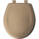 Bemis Sand Round Closed Front Toilet Seat with Cover 