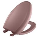 Elongated Closed Front Toilet Seat with Cover in Dusty Rose