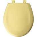 Bemis Yellow Round Closed Front Toilet Seat with Cover 