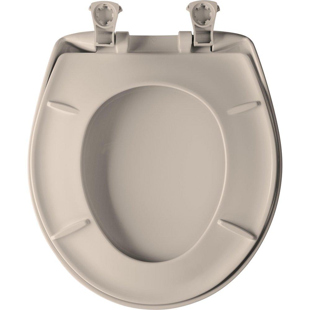 Bemis Blush Round Closed Front Toilet Seat with Cover 