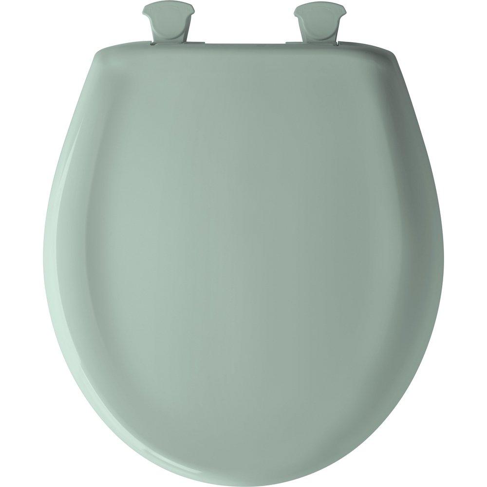 Bemis Seafoam Round Closed Front Toilet Seat with Cover 