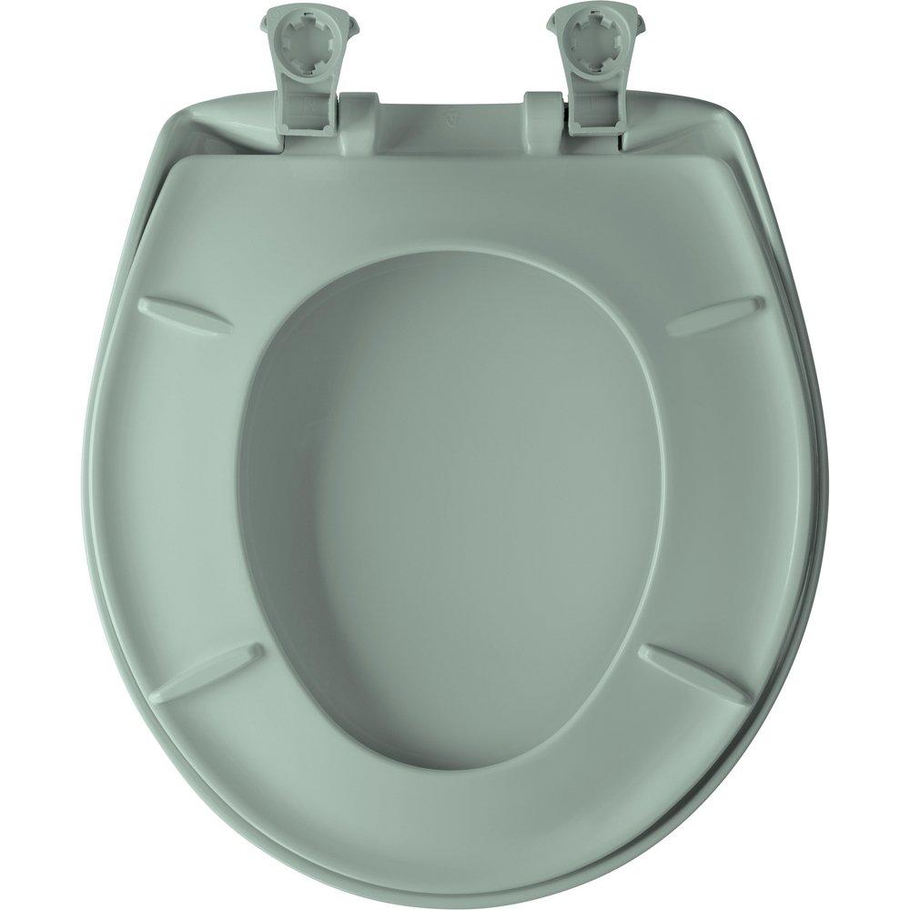 Bemis Seafoam Round Closed Front Toilet Seat with Cover 