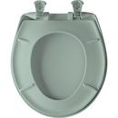 Bemis Seafoam Round Closed Front Toilet Seat with Cover 
