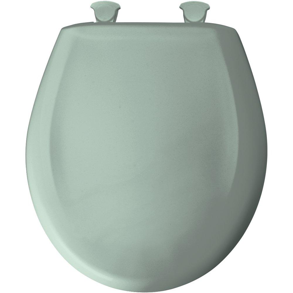 Bemis Seafoam Round Closed Front Toilet Seat with Cover 