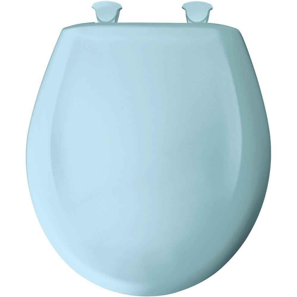 Bemis Dresden Blue Round Closed Front Toilet Seat with Cover 