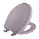 Round Closed Front Toilet Seat with Cover in Lilac