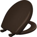 Bemis Espresso Brown Round Closed Front Toilet Seat with Cover 