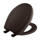 Bemis Espresso Brown Round Closed Front Toilet Seat with Cover 