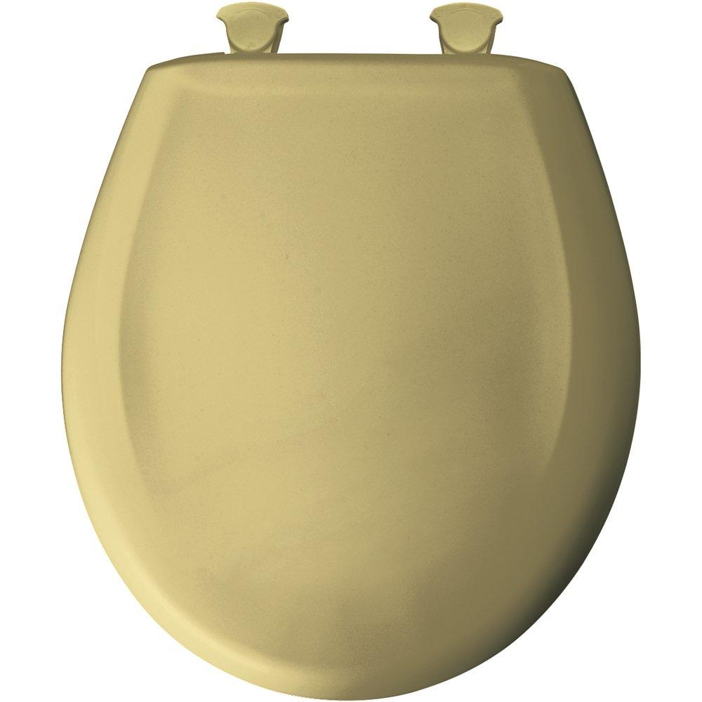 Bemis Harvest Gold Round Closed Front Toilet Seat with Cover 