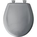 Bemis Country Grey Round Closed Front Toilet Seat with Cover 