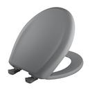 Round Closed Front Toilet Seat with Cover in Country Grey