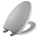 Elongated Closed Front Toilet Seat with Cover in Silver