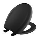 Round Closed Front Toilet Seat with Cover in Black