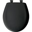 Bemis Black Round Closed Front Toilet Seat with Cover 