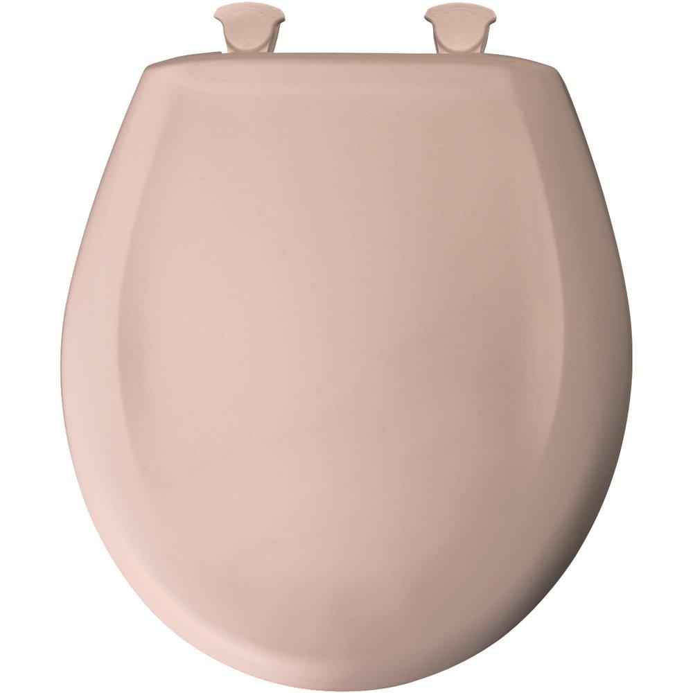 Bemis Venetian Pink Round Closed Front Toilet Seat with Cover 