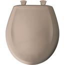 Bemis Fawn Beige Round Closed Front Toilet Seat with Cover 