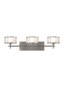 75 W 3-Light G9 Vanity in Brushed Stainless Steel