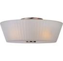 Maxim Lighting&reg; Satin Nickel 13-1/4 in. 3-Light Flushmount with Frosted Glass Shade 