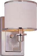 6 in. 1-Light Wall Sconce in Satin Nickel