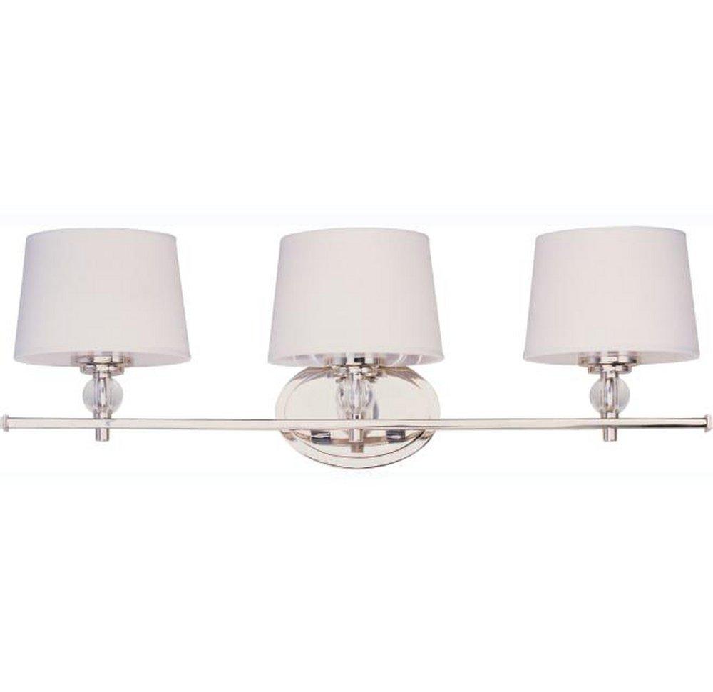 Maxim Lighting&reg; Polished Nickel 8-3/10 in. 60W 3-Light Bath Light 