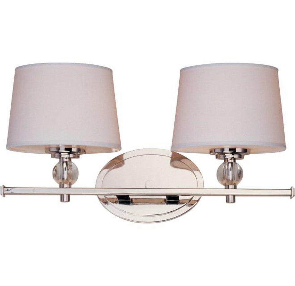 Maxim Lighting&reg; Polished Nickel 8-3/10 in. 60W 2-Light Bath Light 