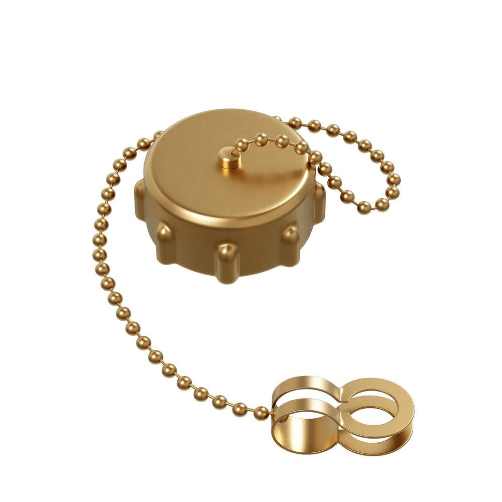 PROFLO® FHT Brass Hose adaptor Cap with 12 Chain Washer 