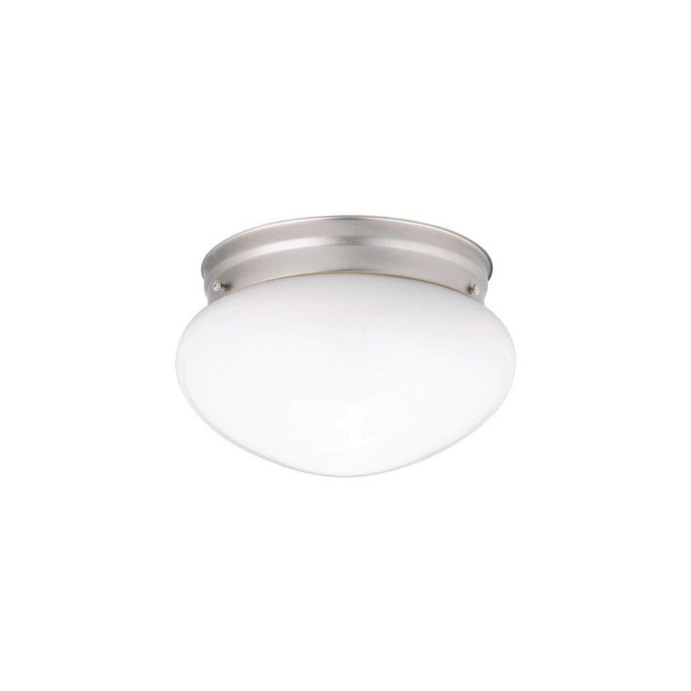 Kichler Lighting Brushed Nickel 5 x 7-1/2 in. 60 W 1-Light A 19 Medium Flush Mount Ceiling Fixture 