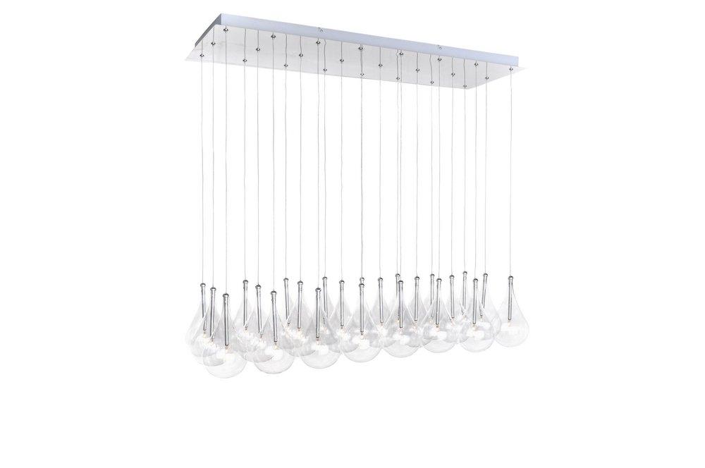 ET2 Lighting Polished Chrome 10W 24-Light Pendant Ceiling Light 