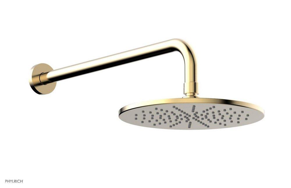 Phylrich&reg; Satin Brass Single Function Rain Showerhead 