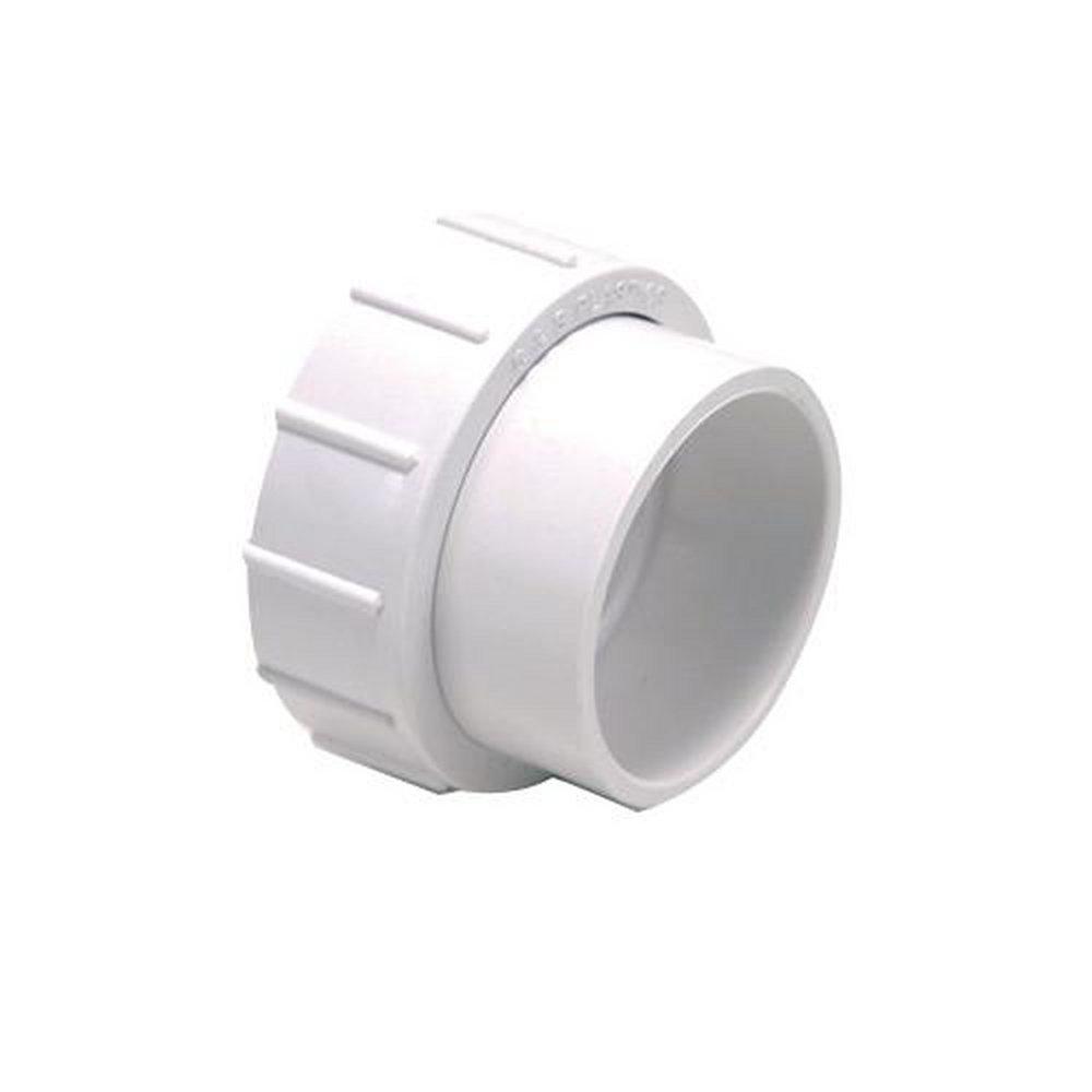 White Straight PVC Half Pump Union 